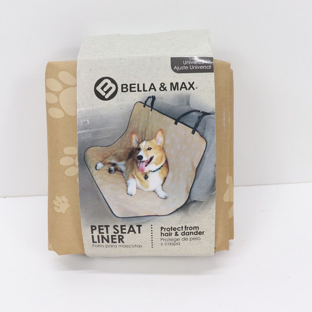 Bella and Max Pet Paw Print Seat Liner Universal Fit